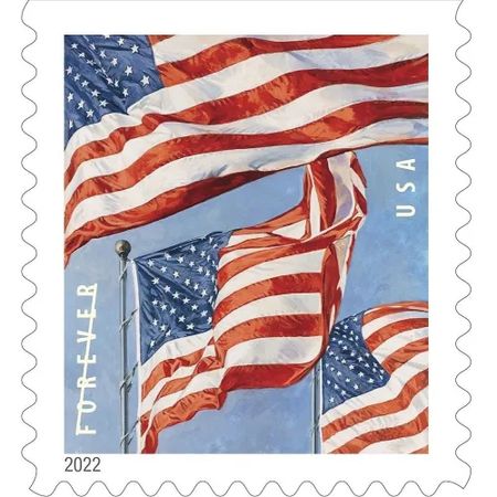 Flag 2022 - 5 Booklets 100 Pcs Unused Stamps for Mailing hot